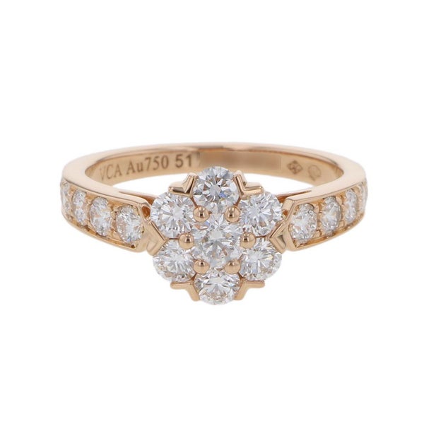 ヴァンクリーフ&アーペル リング フルーレット リング ダイヤモンド 17P 1.21ct K18PGピンクゴールド サイズ51 VCARPEBD00 指輪