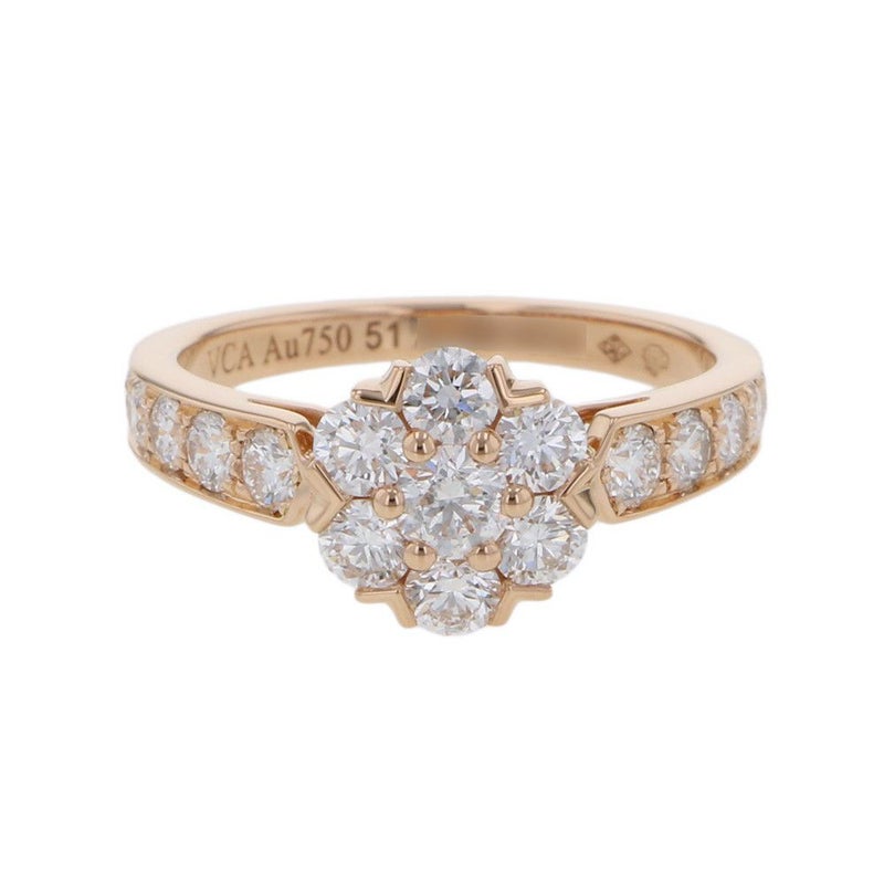 ヴァンクリーフ&アーペル リング フルーレット リング ダイヤモンド 17P 1.21ct K18PGピンクゴールド サイズ51 VCARPEBD00 指輪