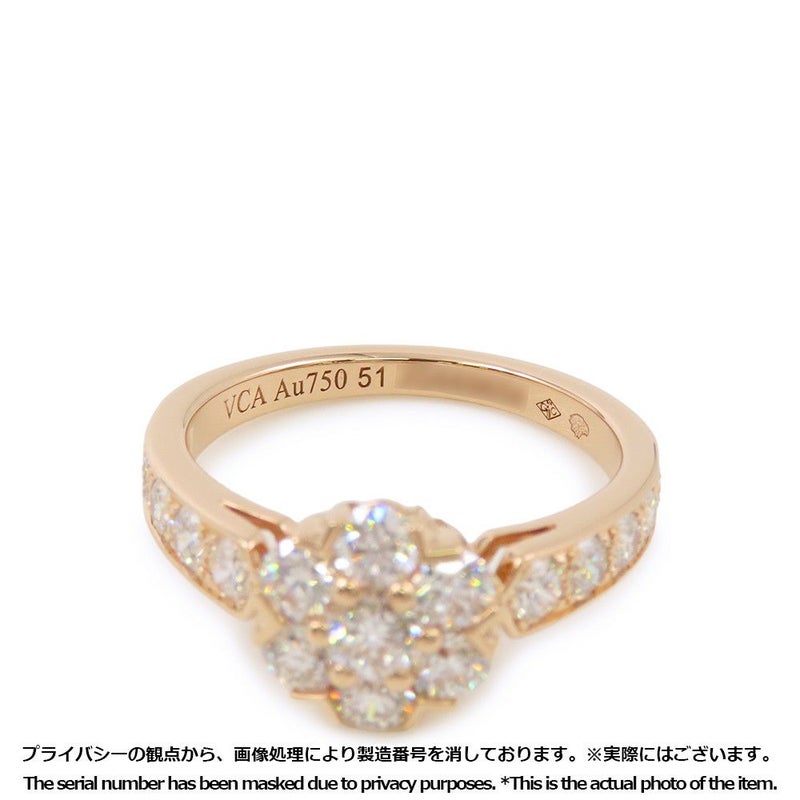 ヴァンクリーフ&アーペル リング フルーレット リング ダイヤモンド 17P 1.21ct K18PGピンクゴールド サイズ51 VCARPEBD00 指輪