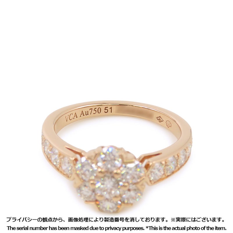 ヴァンクリーフ&アーペル リング フルーレット リング ダイヤモンド 17P 1.21ct K18PGピンクゴールド サイズ51 VCARPEBD00 指輪