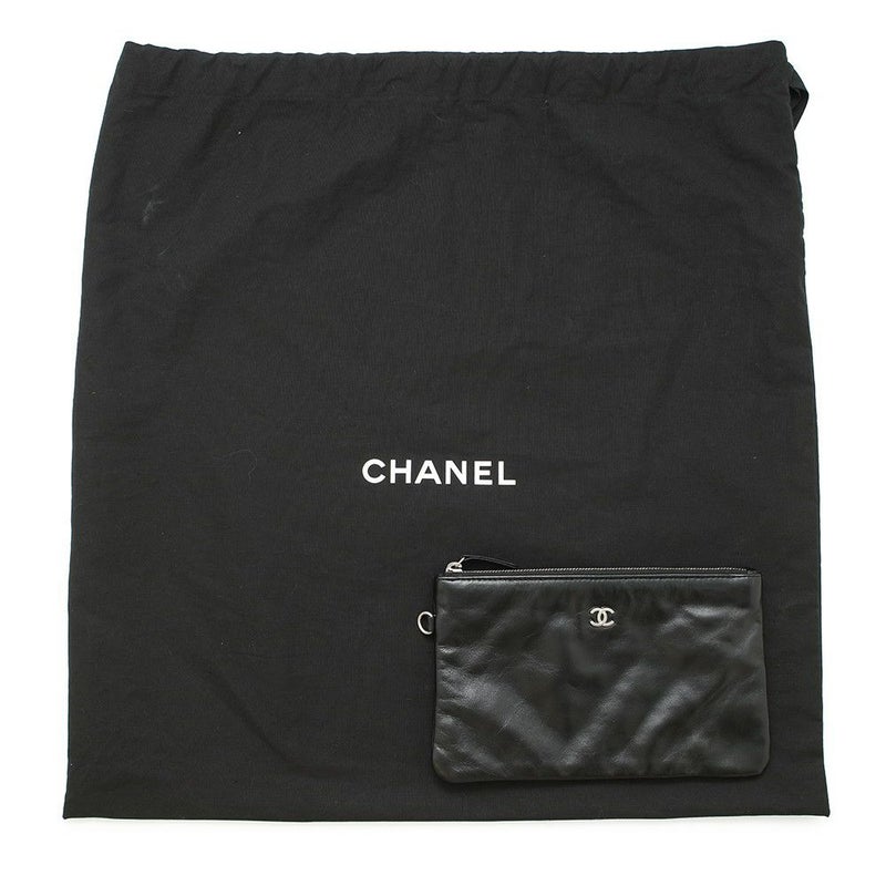 シャネル チェーンショルダーバッグ CHANEL22 スモール シャイニーカーフスキン AS3260 CHANEL ポーチ付き 黒