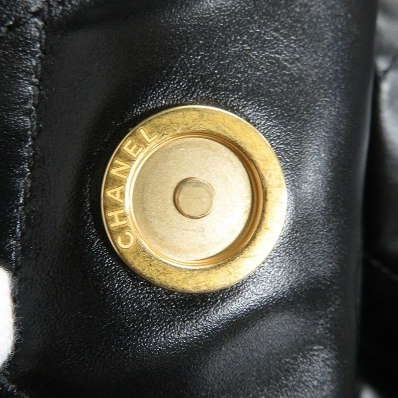 シャネル チェーンショルダーバッグ CHANEL22 スモール シャイニーカーフスキン AS3260 CHANEL ポーチ付き 黒