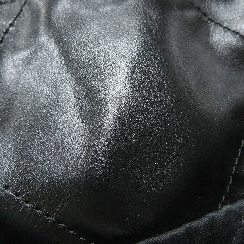 シャネル チェーンショルダーバッグ CHANEL22 スモール シャイニーカーフスキン AS3260 CHANEL ポーチ付き 黒