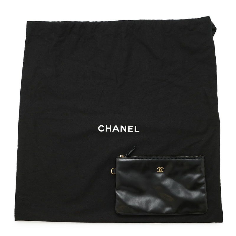 シャネル チェーンショルダーバッグ CHANEL22 スモール シャイニーカーフスキン AS3260 CHANEL ポーチ付き 黒