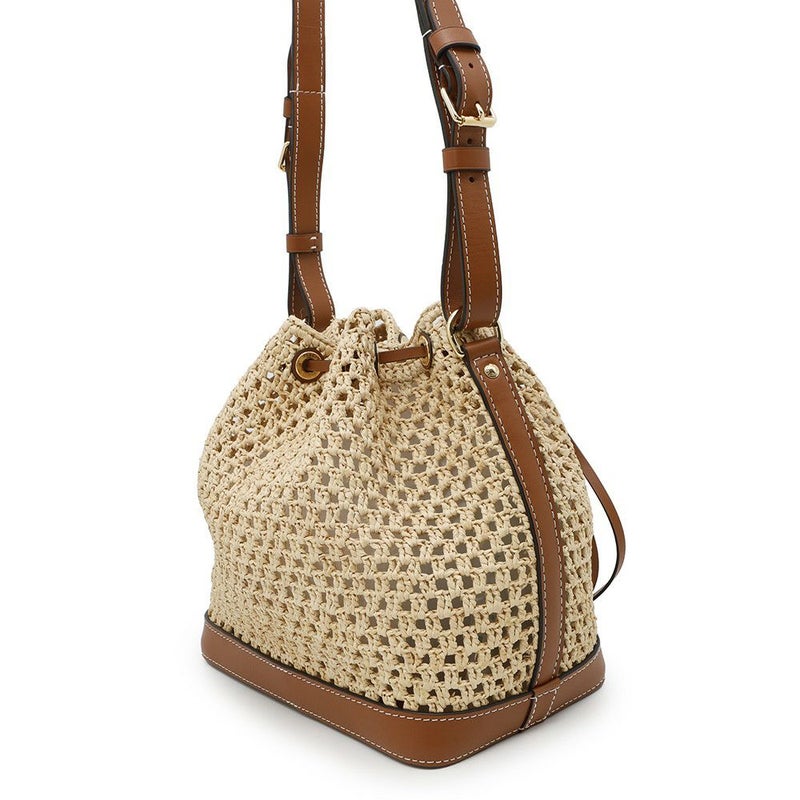 ルイヴィトン ショルダーバッグ ラフィア ノエBB M24722 LOUIS VUITTON かごバッグ