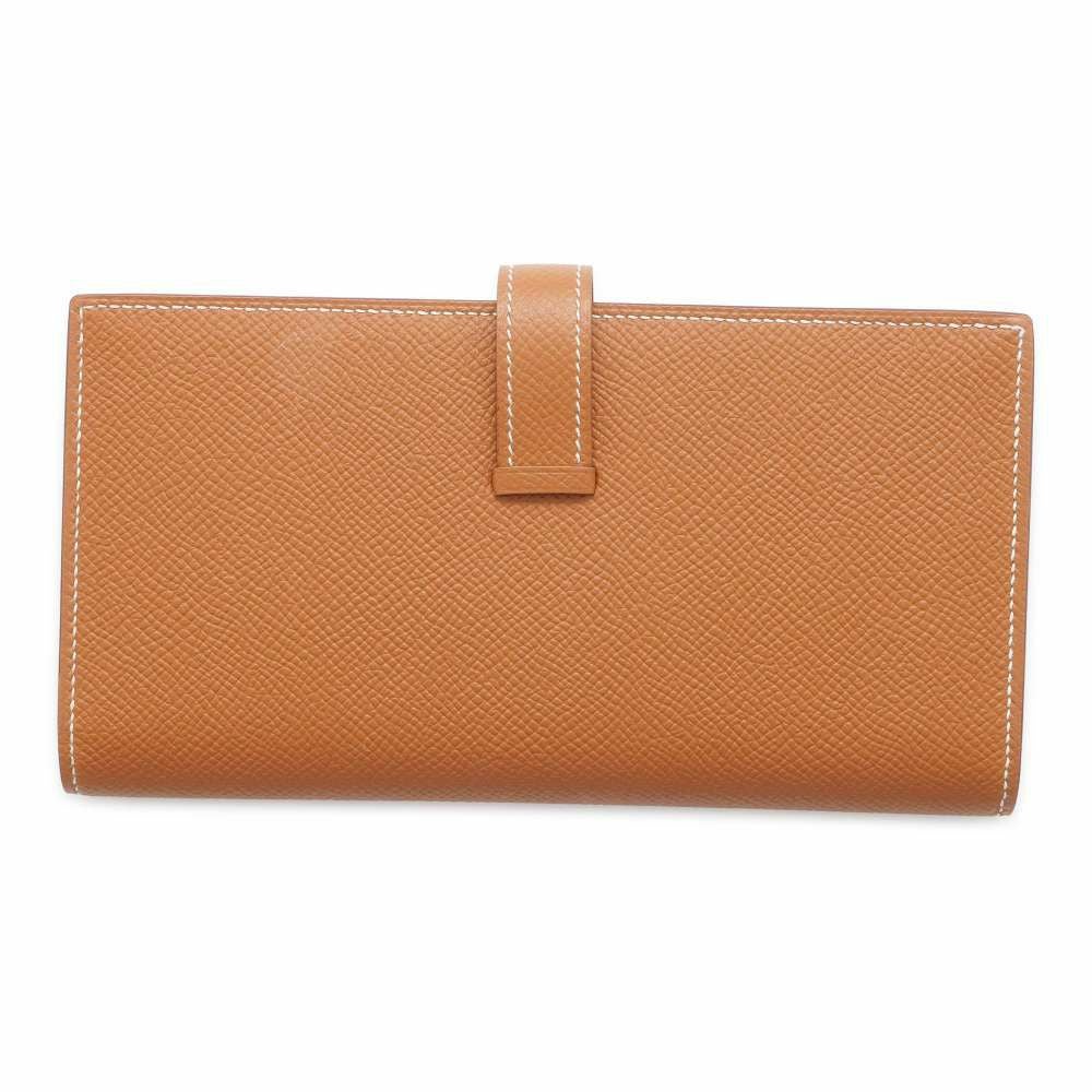 エルメス 長財布 ベアンスフレ ゴールド/シルバー金具 ヴォーエプソン