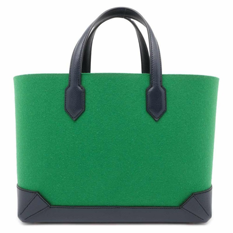 エルメス マキシボックス カバス 30 ヴェールモワイヤン/ブルーインディゴ フェルト/ヴォーエプソン X刻印 ソルド品