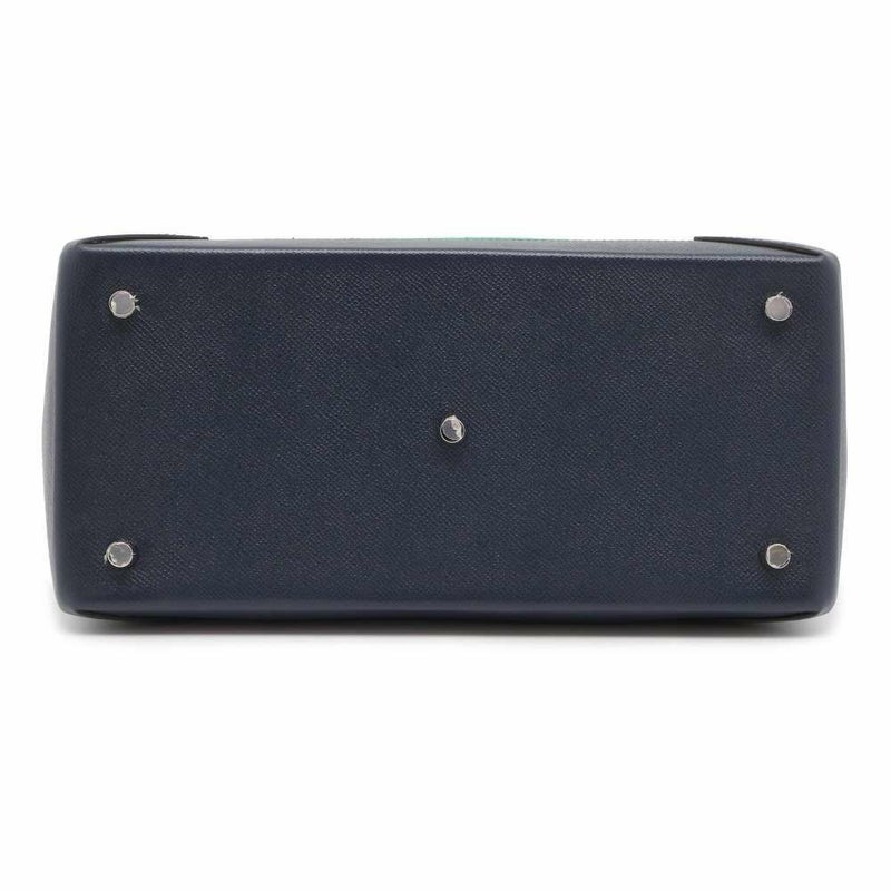 エルメス マキシボックス カバス 30 ヴェールモワイヤン/ブルーインディゴ フェルト/ヴォーエプソン X刻印 ソルド品