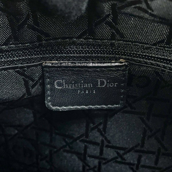 クリスチャン・ディオール ハンドバッグ レディディオール ミディアム キャンバス Christian Dior 2way 黒