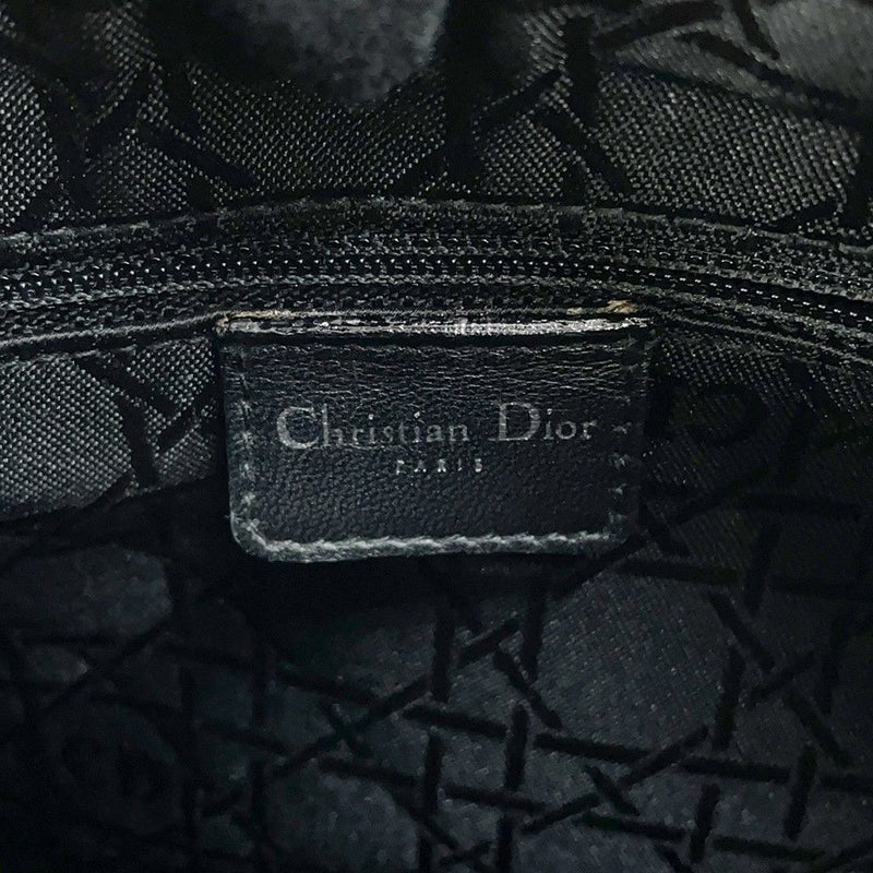 クリスチャン・ディオール ハンドバッグ レディディオール ミディアム キャンバス Christian Dior 2way 黒