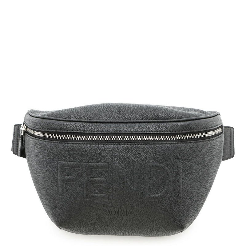 フェンディ ボディバッグ ロゴエンボス レザー 7VA562 FENDI 黒