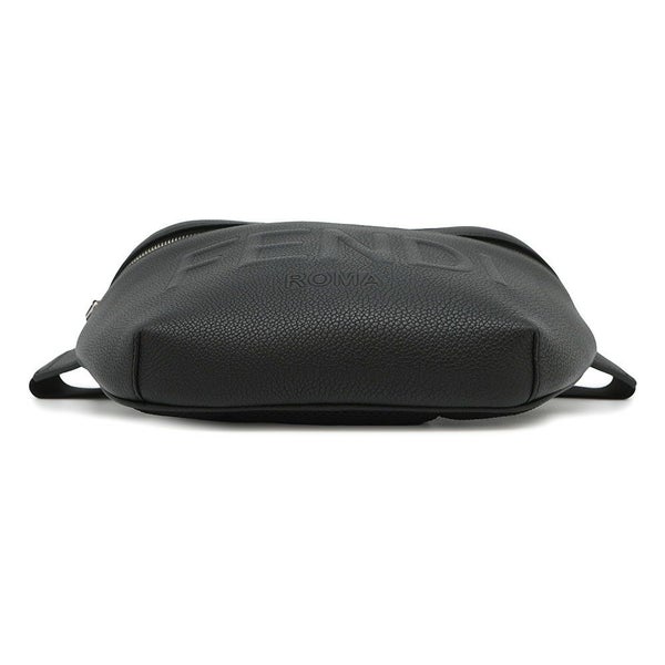 フェンディ ボディバッグ ロゴエンボス レザー 7VA562 FENDI 黒