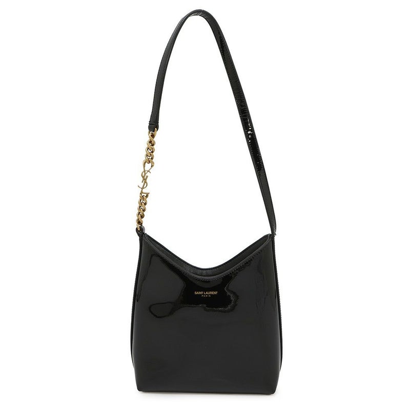 サンローランパリ ショルダーバッグ ホーボーバッグ パテント 773626 SAINT LAURENT PARIS 黒