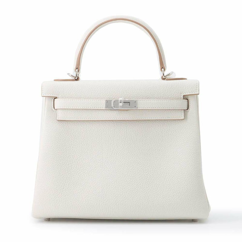 エルメス ハンドバッグ ケリー25 内縫い グリスペール/シルバー金具 トゴ W刻印 HERMES 2wayショルダー