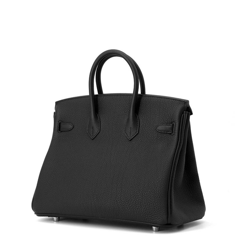 エルメス バーキン25 ブラック/マットシルバー金具 トゴ K刻印 HERMES Birkin ハンドバッグ 黒