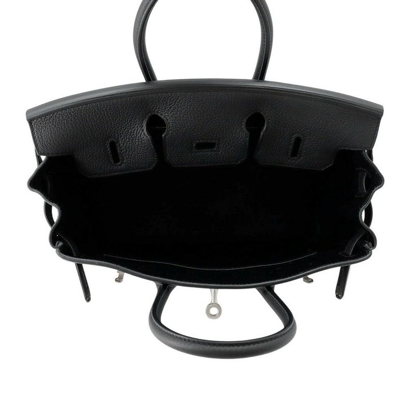 エルメス バーキン25 ブラック/マットシルバー金具 トゴ K刻印 HERMES Birkin ハンドバッグ 黒