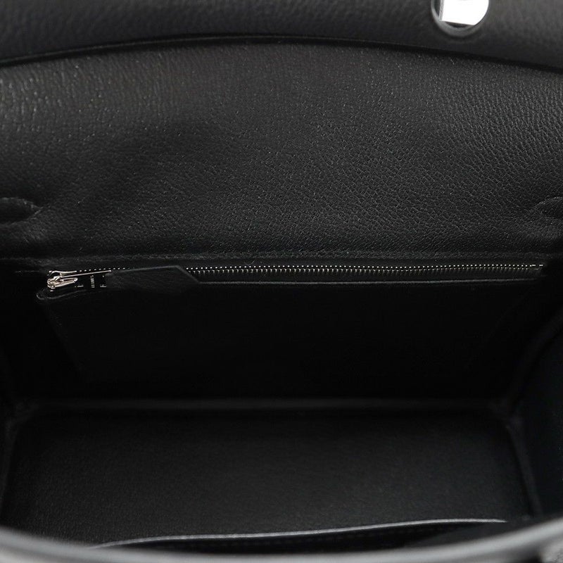 エルメス バーキン25 ブラック/マットシルバー金具 トゴ K刻印 HERMES Birkin ハンドバッグ 黒