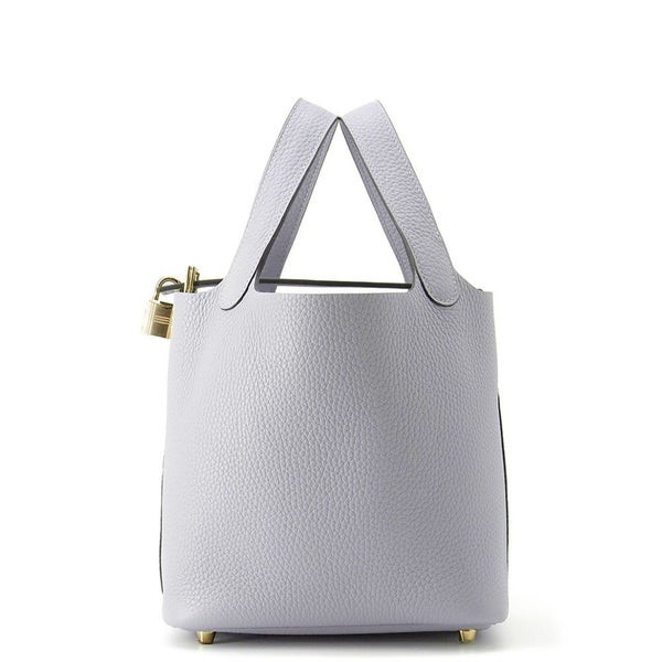 エルメス ハンドバッグ ピコタンロックPM グリパンタン/シャンパンゴールド金具 トリヨンクレマンス K刻印