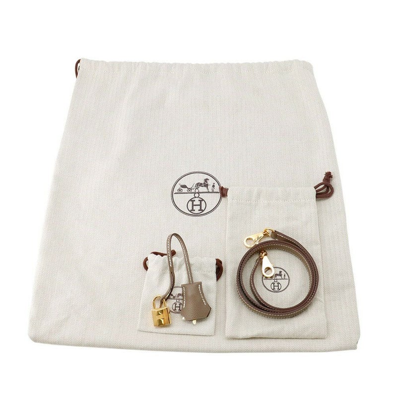 エルメス ハンドバッグ ケリー28 外縫い エトゥープ/ゴールド金具 エプソン B刻印 2wayショルダー