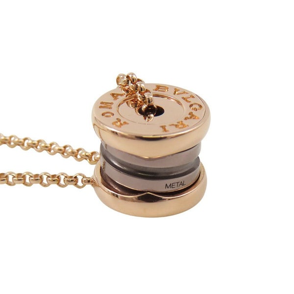 ブルガリ ネックレス ビー・ゼロワン B-zero1 K18PGピンクゴールド ブロンズセラミック 353004 BVLGARI ペンダント