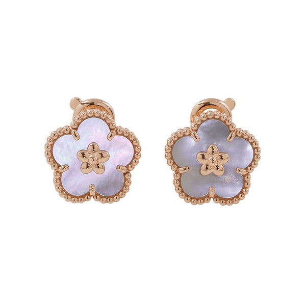 ヴァンクリーフ&アーペル ピアス ラッキー スプリング イヤリング プラムブロッサム マザーオブパール K18PG VCARP7RU00