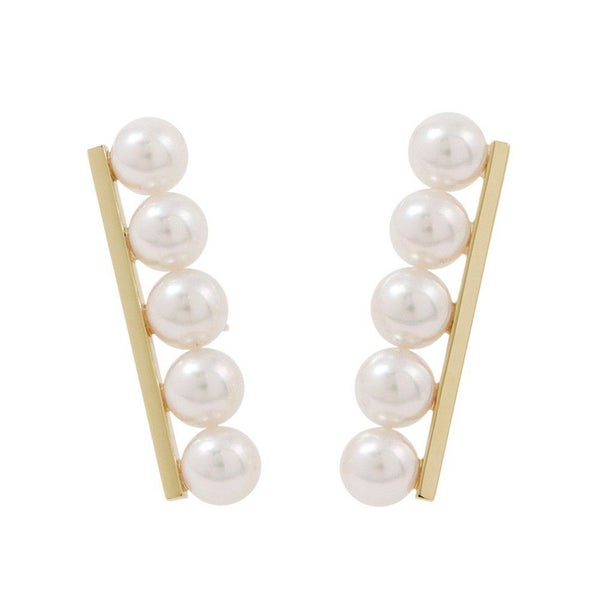 タサキ ピアス バランス プラス イヤリング あこや真珠 パール K18YGイエローゴールド E-3842-18KYG TASAKI