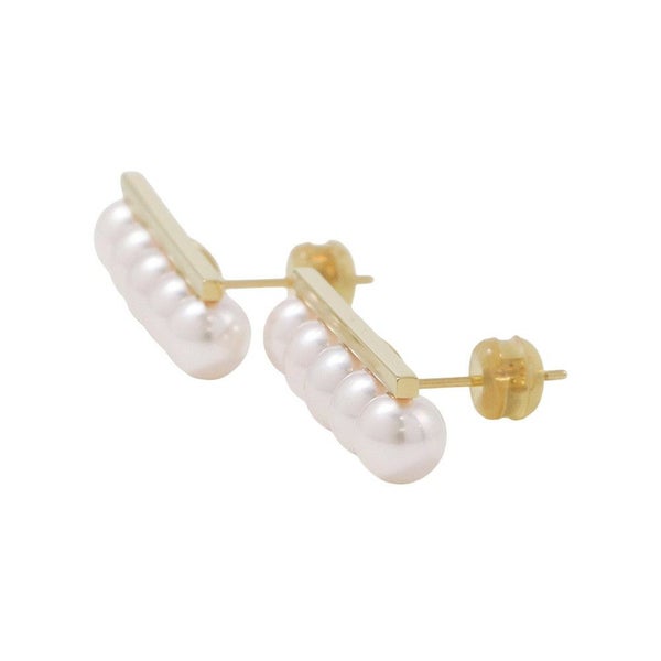 タサキ ピアス バランス プラス イヤリング あこや真珠 パール K18YGイエローゴールド E-3842-18KYG TASAKI