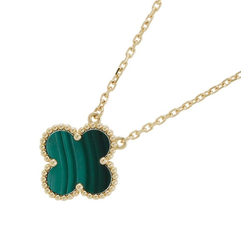 ヴァンクリーフ&アーペル ネックレス ヴィンテージ アルハンブラ ペンダント マラカイト K18YGイエローゴールド VCAR09VA00