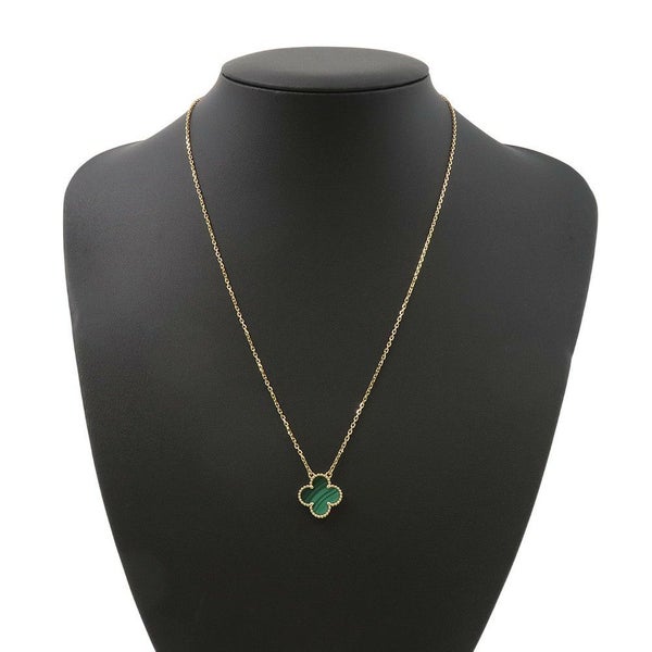 ヴァンクリーフ&アーペル ネックレス ヴィンテージ アルハンブラ ペンダント マラカイト K18YGイエローゴールド VCAR09VA00