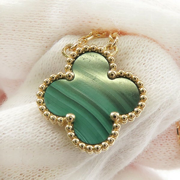 ヴァンクリーフ&アーペル ネックレス ヴィンテージ アルハンブラ ペンダント マラカイト K18YGイエローゴールド VCAR09VA00