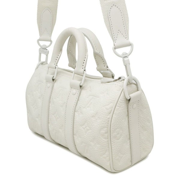 ルイヴィトン ハンドバッグ モノグラム・トリヨン キーポル・バンドリエール25 M24434 LOUIS VUITTON 白 ホワイト