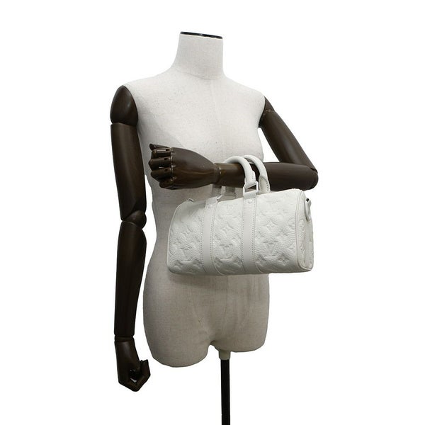 ルイヴィトン ハンドバッグ モノグラム・トリヨン キーポル・バンドリエール25 M24434 LOUIS VUITTON 白 ホワイト