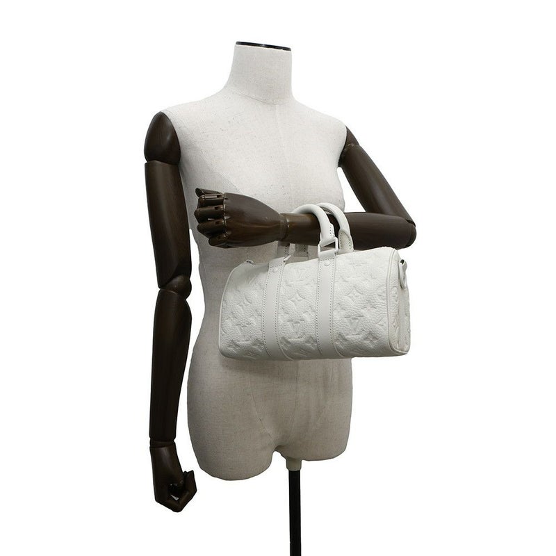 ルイヴィトン ハンドバッグ モノグラム・トリヨン キーポル・バンドリエール25 M24434 LOUIS VUITTON 白 ホワイト