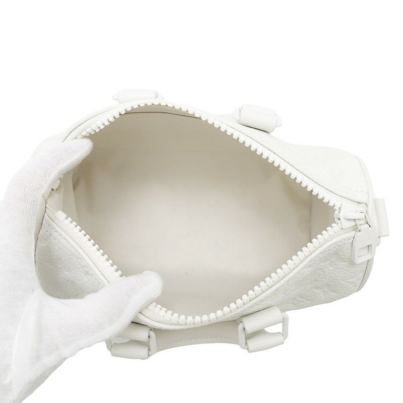 ルイヴィトン ハンドバッグ モノグラム・トリヨン キーポル・バンドリエール25 M24434 LOUIS VUITTON 白 ホワイト