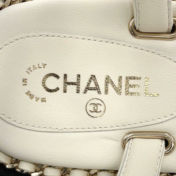 シャネル サンダル ココマーク チェーンストラップ レディースサイズ38C G35779 CHANEL 靴 白