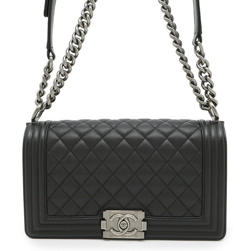 シャネル チェーンショルダーバッグ ボーイシャネル ココマーク A67086 CHANEL BOY CHANEL 黒