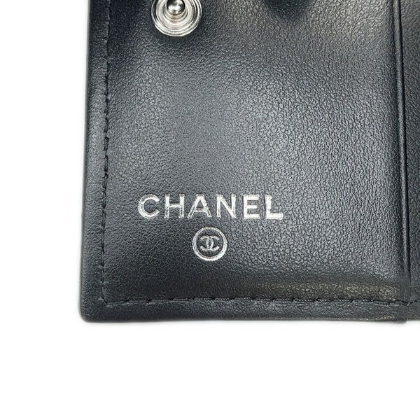 シャネル 二つ折り財布 ココマーク マトラッセ スモールウォレット AP4381 CHANEL 黒