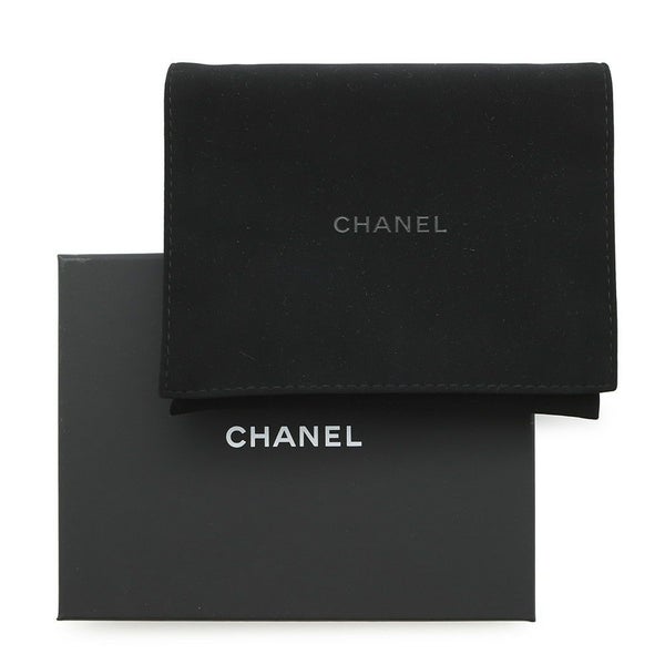 シャネル 二つ折り財布 ココマーク マトラッセ スモールウォレット AP4381 CHANEL 黒