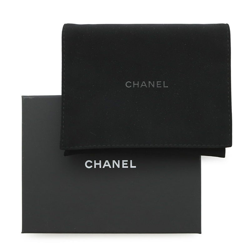 シャネル 二つ折り財布 ココマーク マトラッセ スモールウォレット AP4381 CHANEL 黒