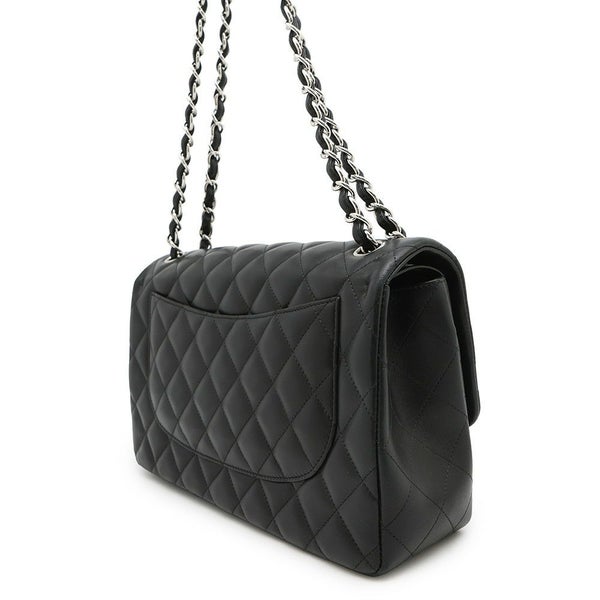 シャネル チェーンショルダーバッグ マトラッセ30 ココマーク Wフラップ ラムスキン A58600 CHANEL 黒