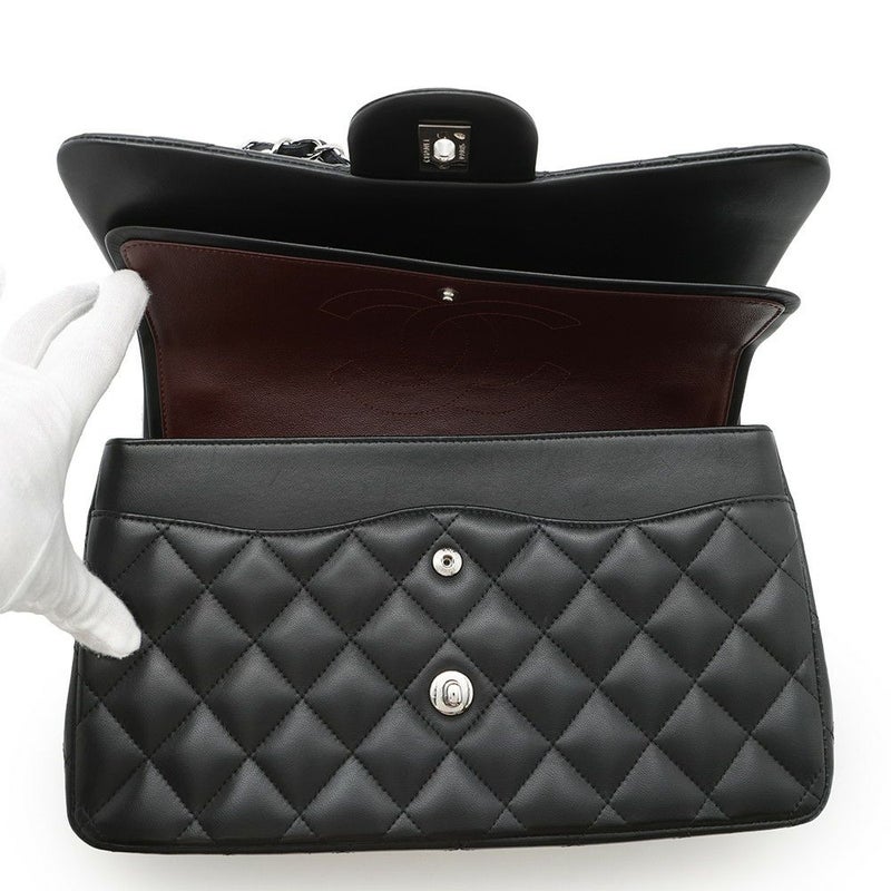 シャネル チェーンショルダーバッグ マトラッセ30 ココマーク Wフラップ ラムスキン A58600 CHANEL 黒