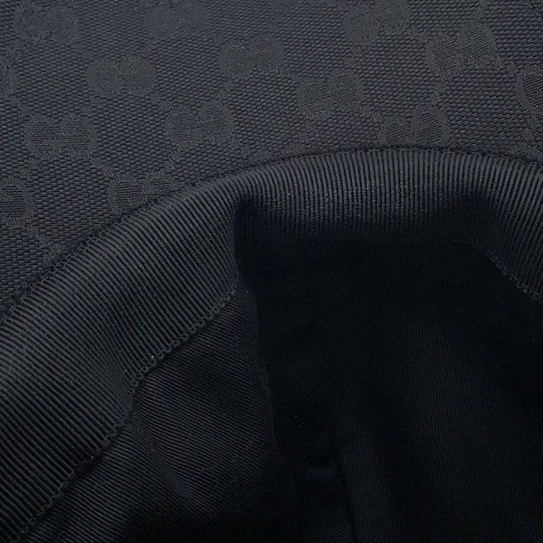 グッチ キャップ オリジナルGGキャンバス ベースボール ブラック サイズL 200035 GUCCI 帽子 黒