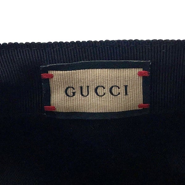 グッチ キャップ オリジナルGGキャンバス ベースボール ブラック サイズL 200035 GUCCI 帽子 黒