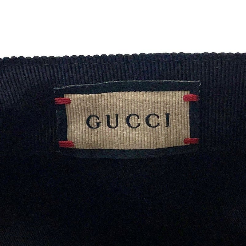 グッチ キャップ オリジナルGGキャンバス ベースボール ブラック サイズL 200035 GUCCI 帽子 黒
