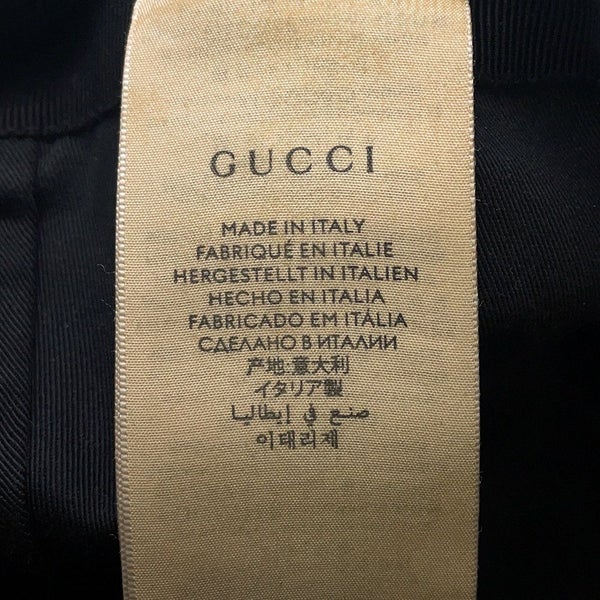 グッチ キャップ オリジナルGGキャンバス ベースボール ブラック サイズL 200035 GUCCI 帽子 黒