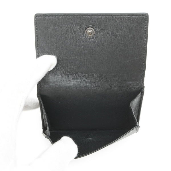 ボッテガヴェネタ 三つ折り財布 イントレチャート コンパクトウォレット レザー BOTTEGA VENETA 財布 黒