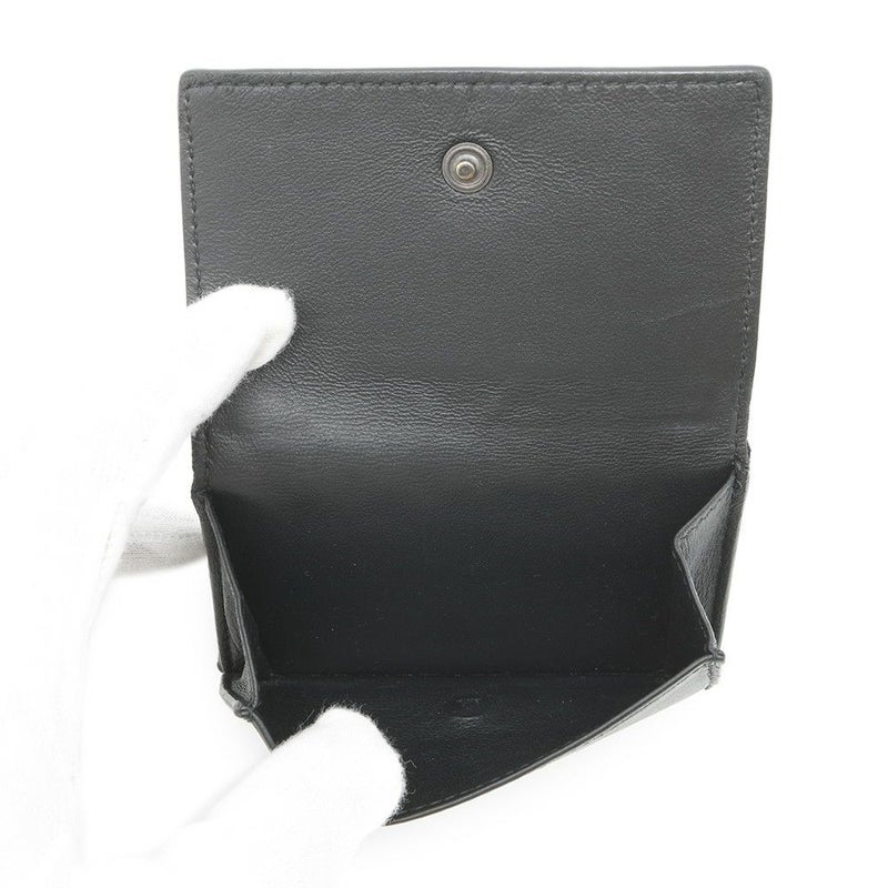 ボッテガヴェネタ 三つ折り財布 イントレチャート コンパクトウォレット レザー BOTTEGA VENETA 財布 黒