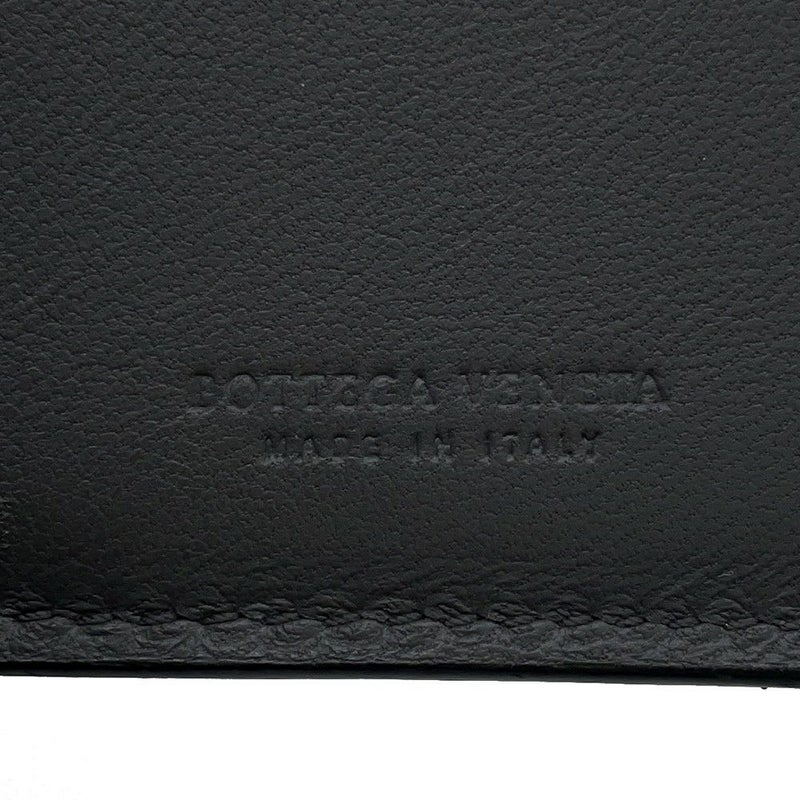 ボッテガヴェネタ 三つ折り財布 イントレチャート コンパクトウォレット レザー BOTTEGA VENETA 財布 黒