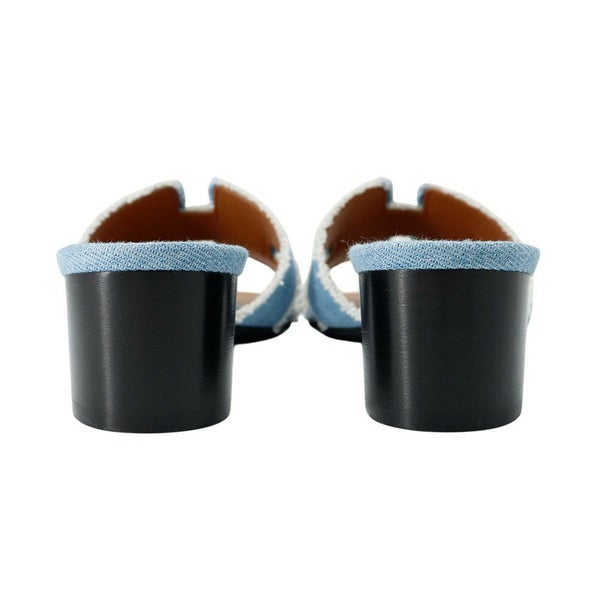 エルメス サンダル オアジス Oasis デニム レディースサイズ37 1/2 HERMES 靴