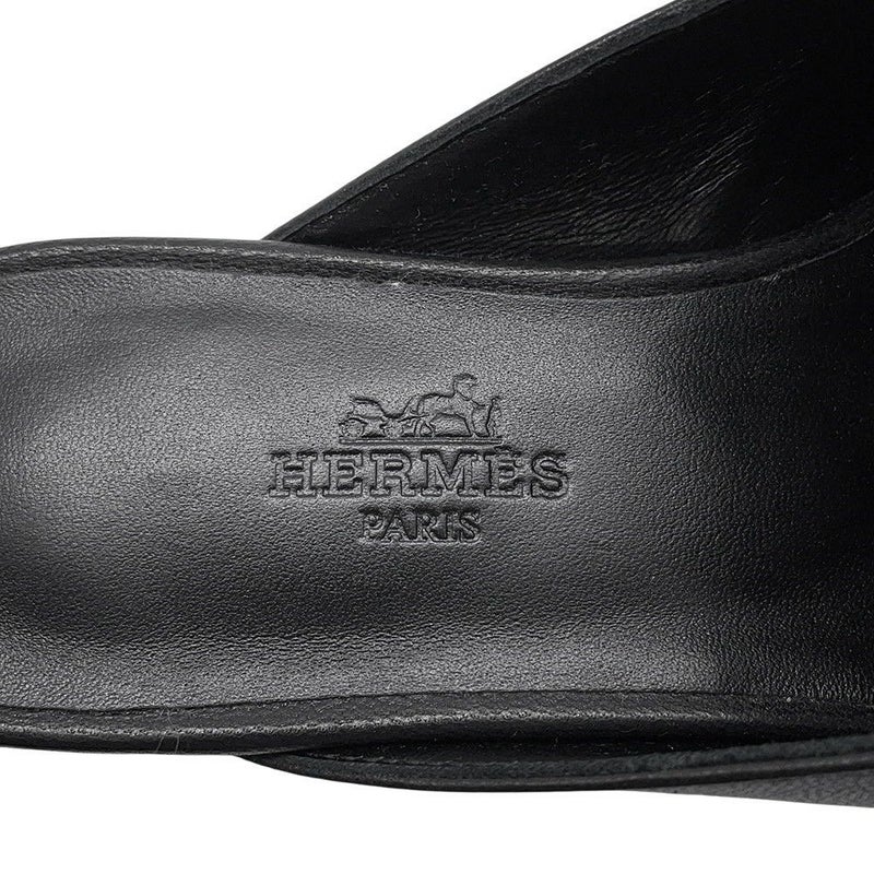 エルメス ミュール オズ OZ レザー レディースサイズ34 HERMES 靴 黒